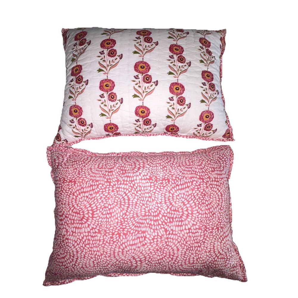 Threshold Sunflower Floral Cotton Voile Pillows Set Of 2 Floral Design 20"x14"